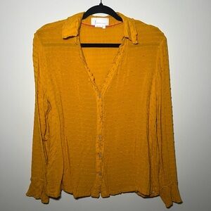 Anthropologie Golden Button-Down Shirt
